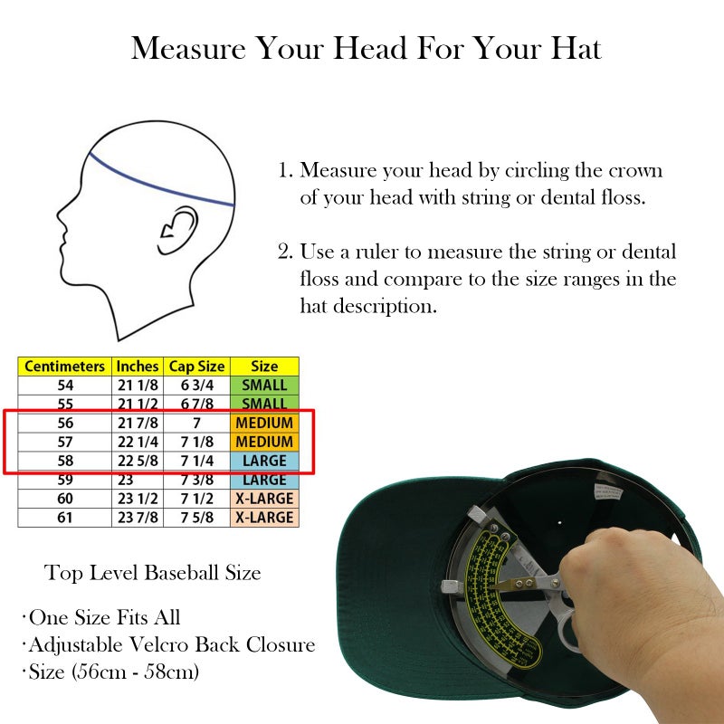 Top Level Baseball Cap Hat Men Women - Classic Adjustable Plain Blank, DGN Dark Green - Image 4